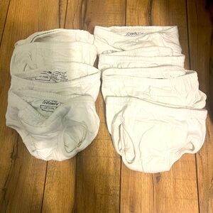 Tiny Undies 💯 White Organic Cotton Underwear Training Pants- 8 pairs